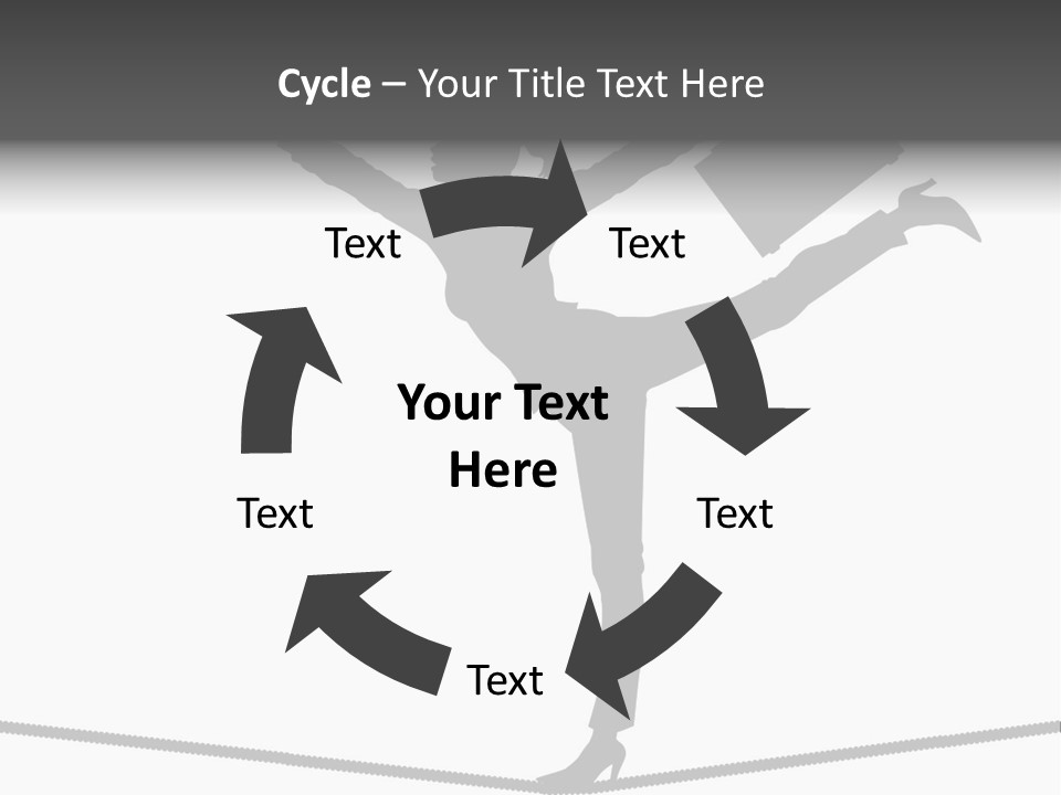 Vector Silhouette Graphic Depicting Concept: Woman Balancing Work And Home Stock Vector Illustration: PowerPoint Template