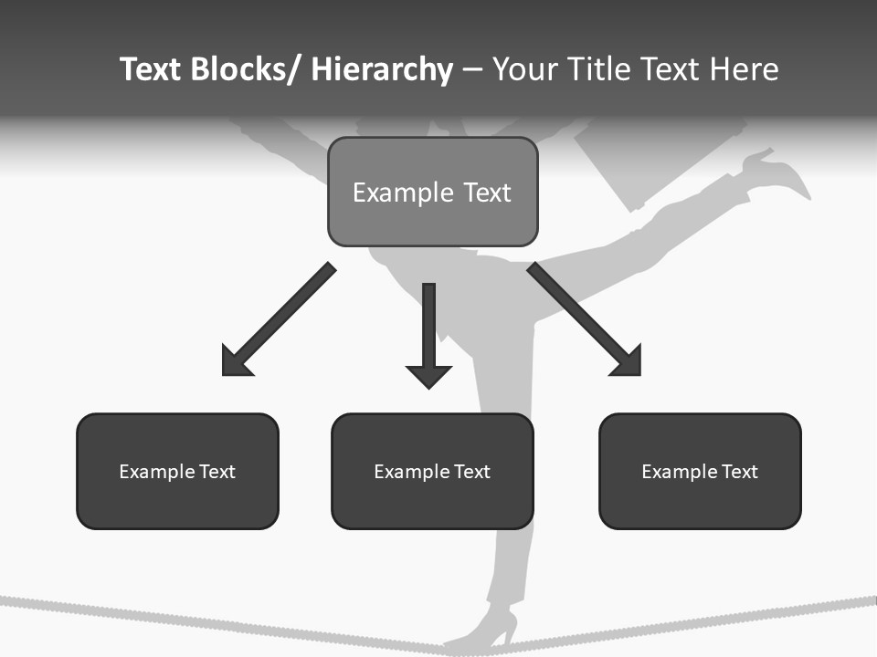 Vector Silhouette Graphic Depicting Concept: Woman Balancing Work And Home Stock Vector Illustration: PowerPoint Template