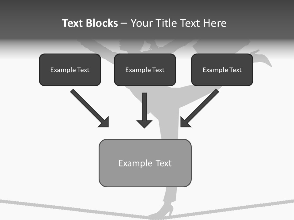 Vector Silhouette Graphic Depicting Concept: Woman Balancing Work And Home Stock Vector Illustration: PowerPoint Template