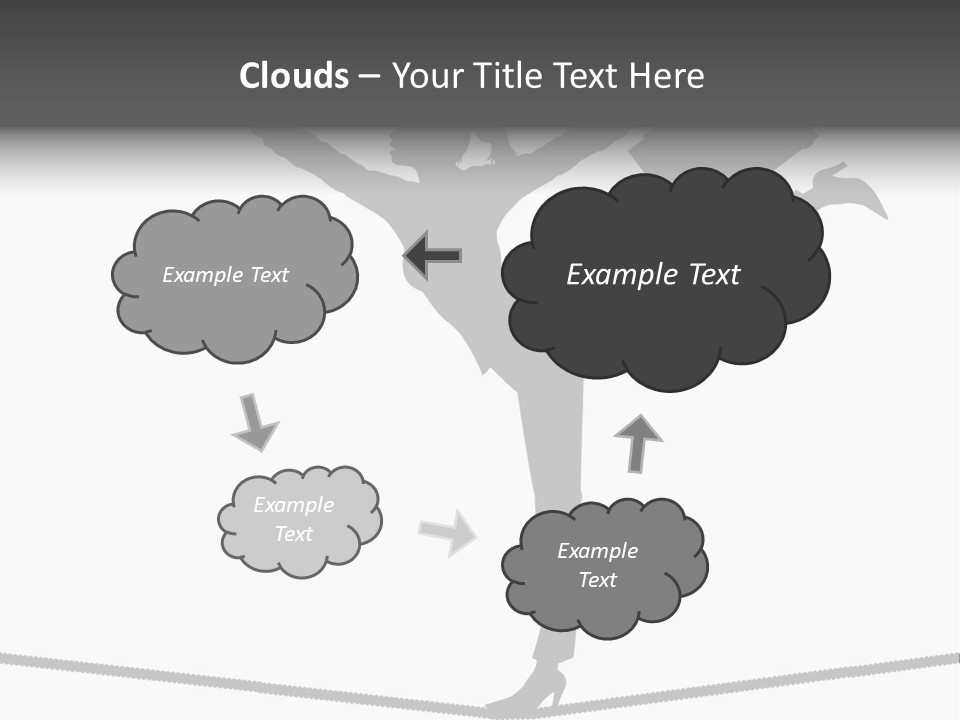 Vector Silhouette Graphic Depicting Concept: Woman Balancing Work And Home Stock Vector Illustration: PowerPoint Template