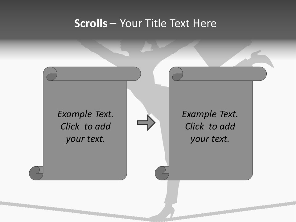 Vector Silhouette Graphic Depicting Concept: Woman Balancing Work And Home Stock Vector Illustration: PowerPoint Template