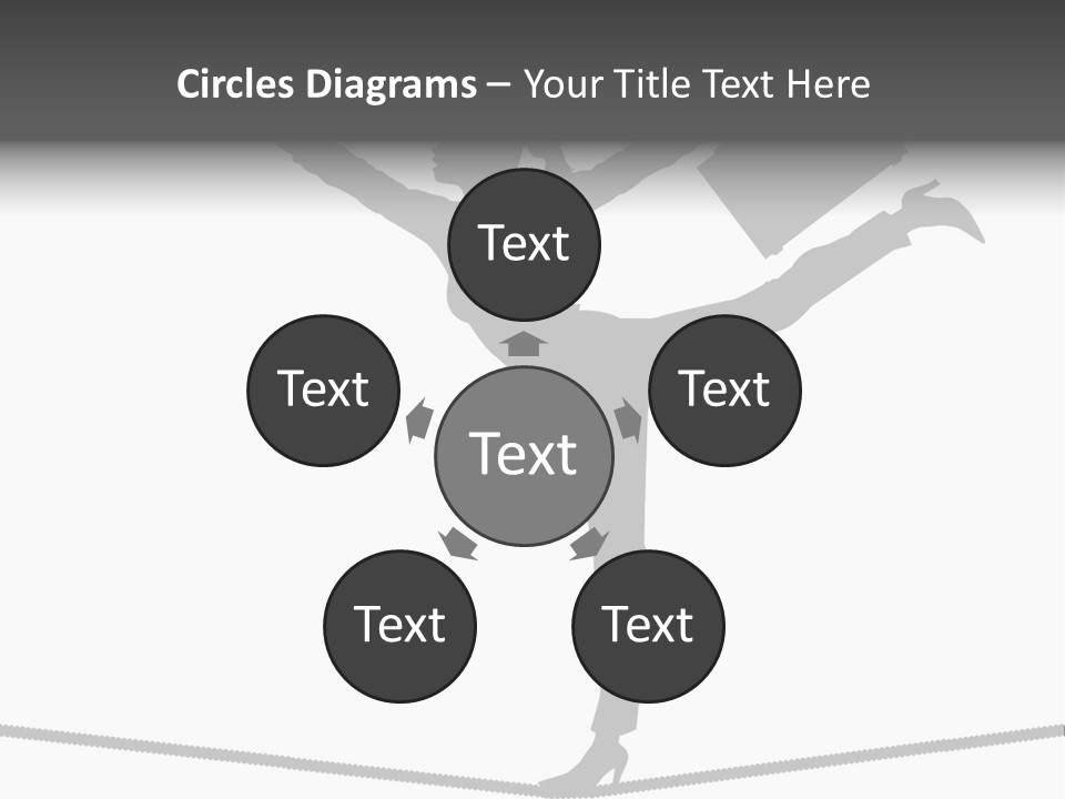 Vector Silhouette Graphic Depicting Concept: Woman Balancing Work And Home Stock Vector Illustration: PowerPoint Template