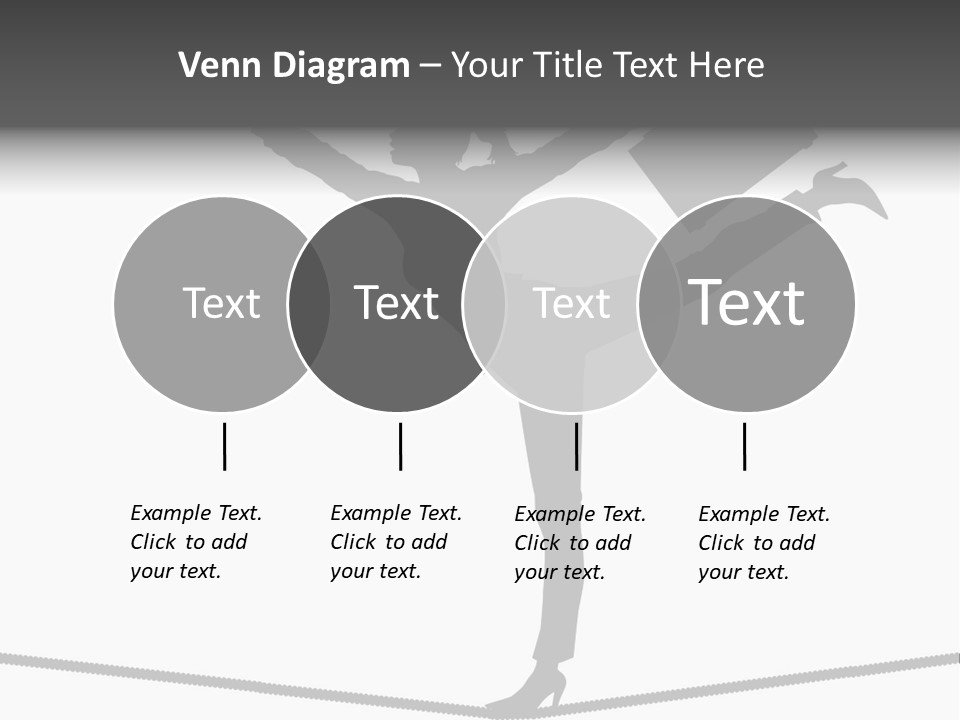 Vector Silhouette Graphic Depicting Concept: Woman Balancing Work And Home Stock Vector Illustration: PowerPoint Template