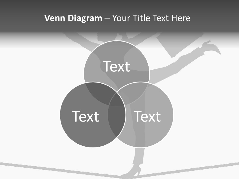 Vector Silhouette Graphic Depicting Concept: Woman Balancing Work And Home Stock Vector Illustration: PowerPoint Template