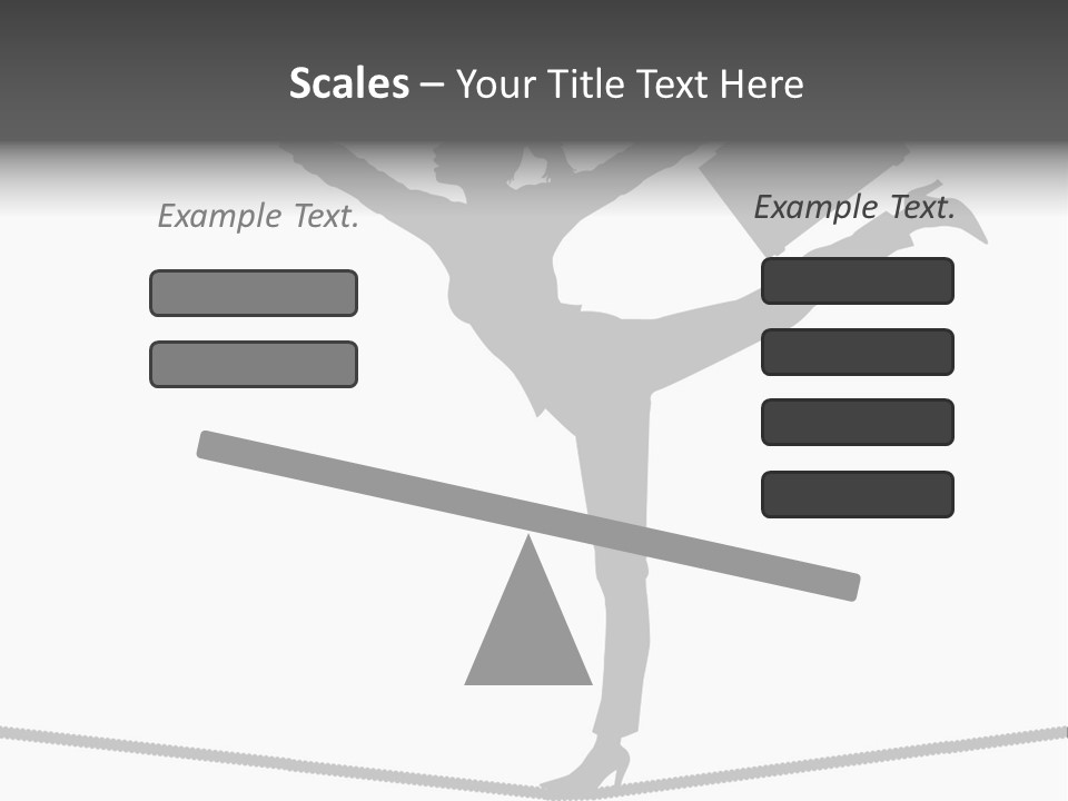 Vector Silhouette Graphic Depicting Concept: Woman Balancing Work And Home Stock Vector Illustration: PowerPoint Template