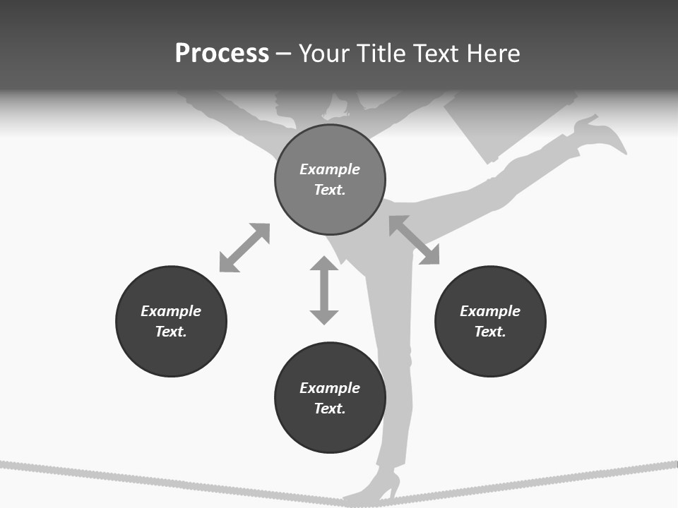 Vector Silhouette Graphic Depicting Concept: Woman Balancing Work And Home Stock Vector Illustration: PowerPoint Template