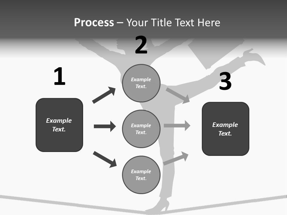 Vector Silhouette Graphic Depicting Concept: Woman Balancing Work And Home Stock Vector Illustration: PowerPoint Template