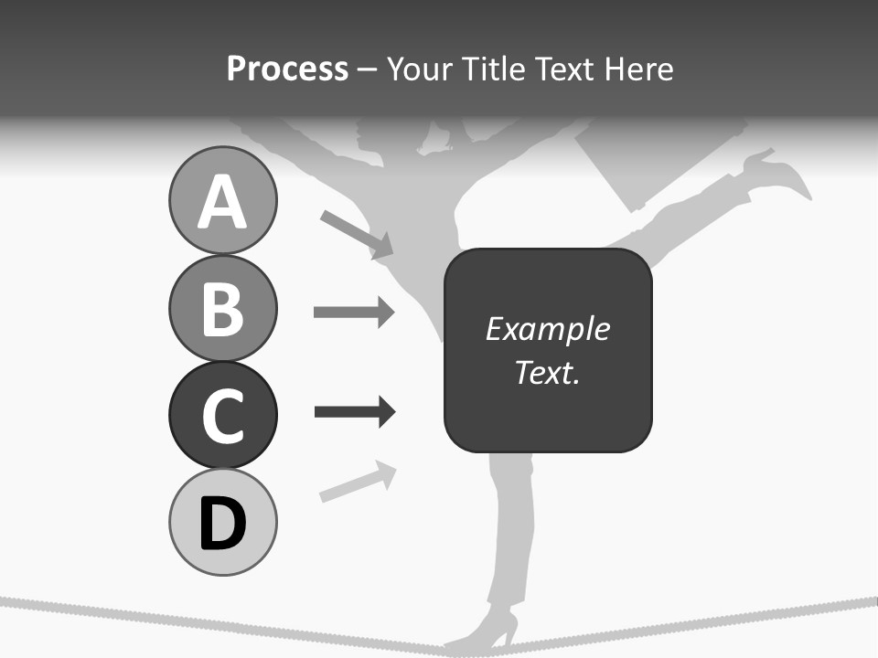 Vector Silhouette Graphic Depicting Concept: Woman Balancing Work And Home Stock Vector Illustration: PowerPoint Template