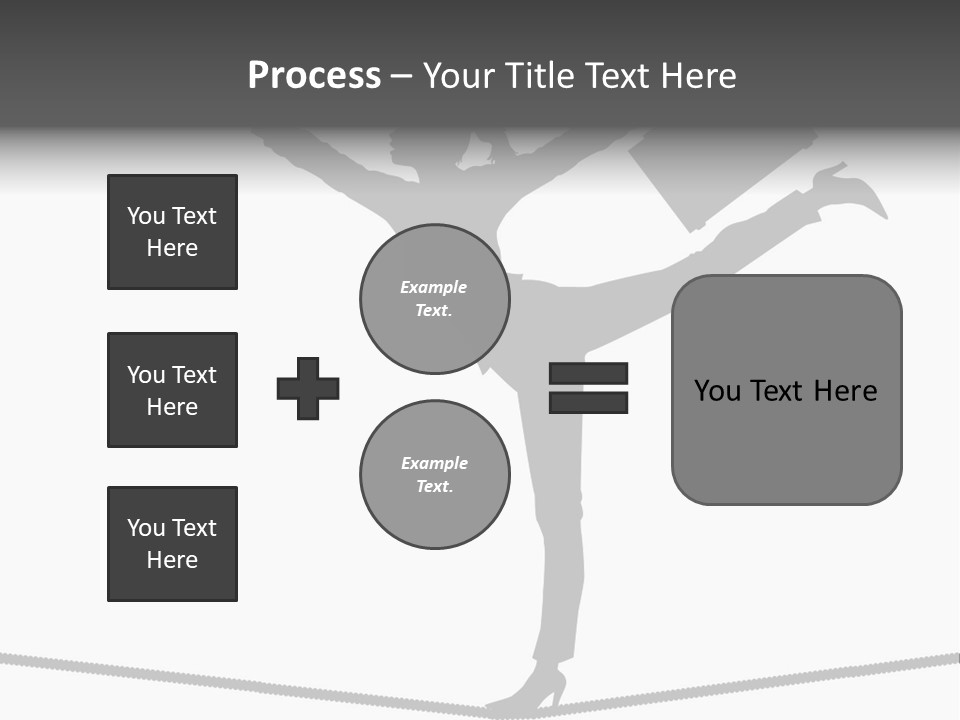 Vector Silhouette Graphic Depicting Concept: Woman Balancing Work And Home Stock Vector Illustration: PowerPoint Template