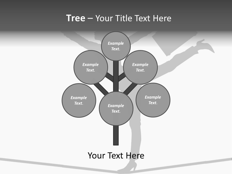 Vector Silhouette Graphic Depicting Concept: Woman Balancing Work And Home Stock Vector Illustration: PowerPoint Template