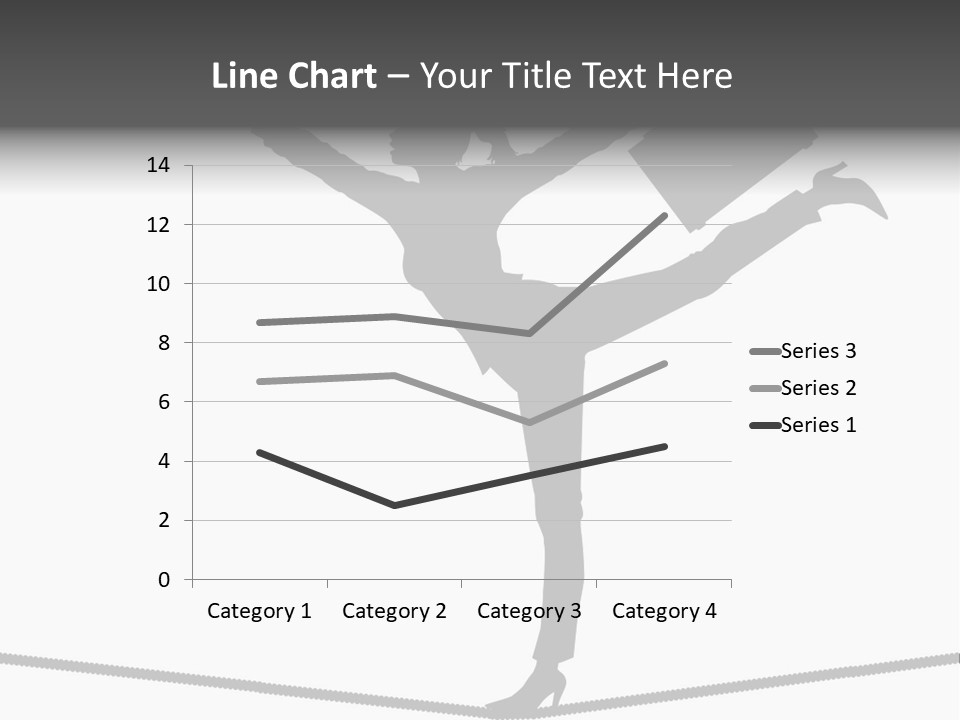 Vector Silhouette Graphic Depicting Concept: Woman Balancing Work And Home Stock Vector Illustration: PowerPoint Template