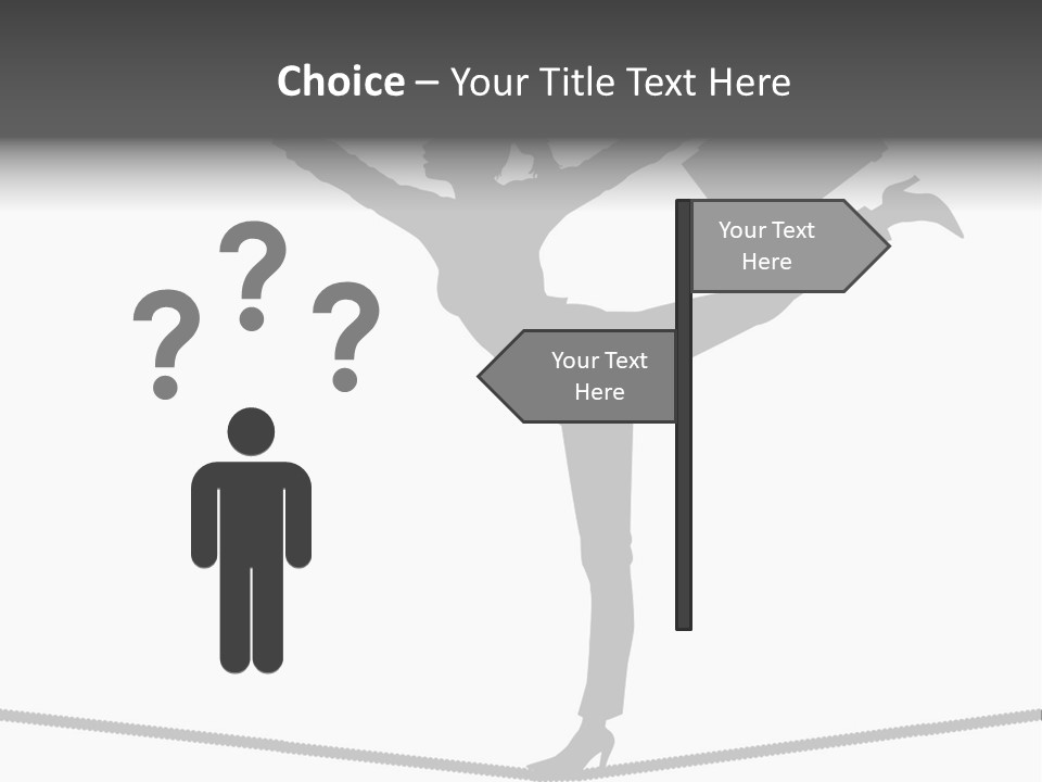 Vector Silhouette Graphic Depicting Concept: Woman Balancing Work And Home Stock Vector Illustration: PowerPoint Template