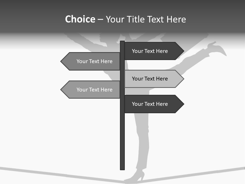 Vector Silhouette Graphic Depicting Concept: Woman Balancing Work And Home Stock Vector Illustration: PowerPoint Template