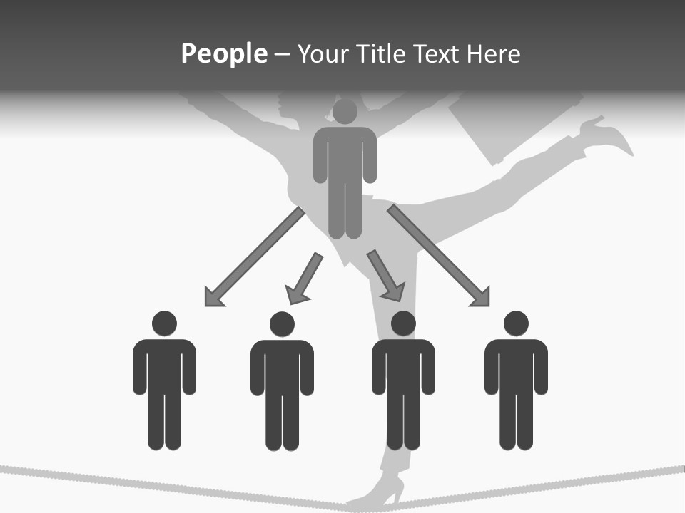 Vector Silhouette Graphic Depicting Concept: Woman Balancing Work And Home Stock Vector Illustration: PowerPoint Template