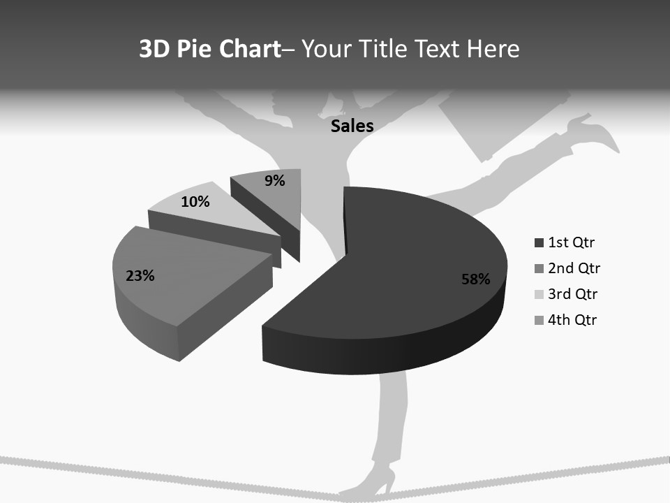 Vector Silhouette Graphic Depicting Concept: Woman Balancing Work And Home Stock Vector Illustration: PowerPoint Template