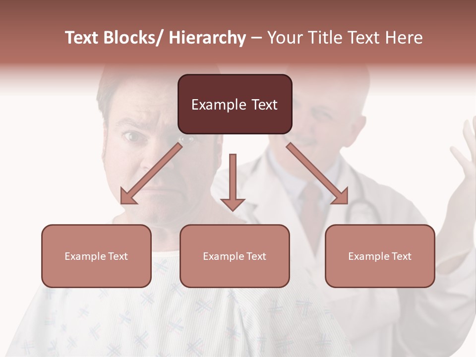 A Nervous Looking Patient About To Get His First Prostate Exam. The Doctor Is In The Background Putting On His Rubber Glove. Shallow Dof With Focus On The Patient's Face. PowerPoint Template