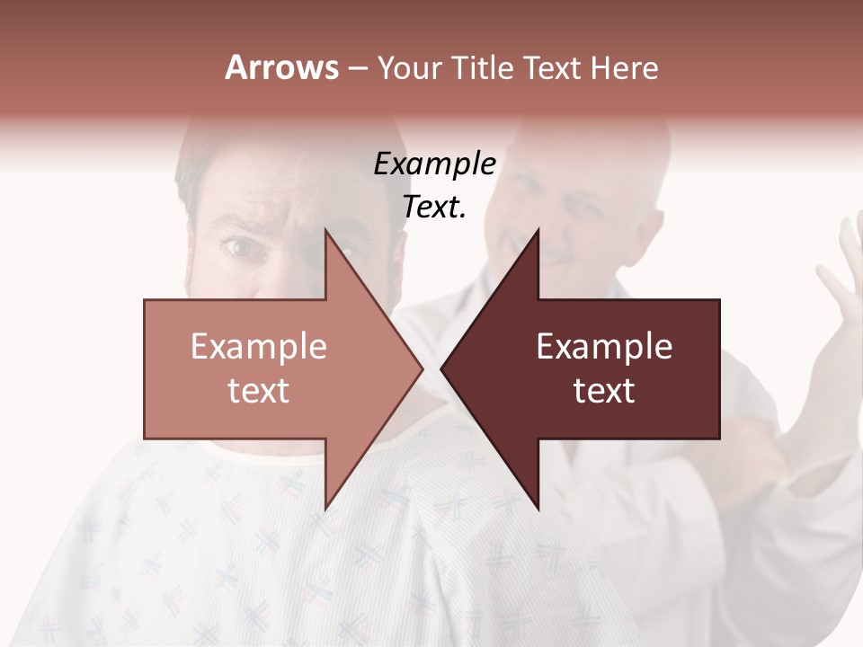 A Nervous Looking Patient About To Get His First Prostate Exam. The Doctor Is In The Background Putting On His Rubber Glove. Shallow Dof With Focus On The Patient's Face. PowerPoint Template