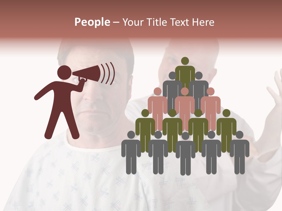 A Nervous Looking Patient About To Get His First Prostate Exam. The Doctor Is In The Background Putting On His Rubber Glove. Shallow Dof With Focus On The Patient's Face. PowerPoint Template