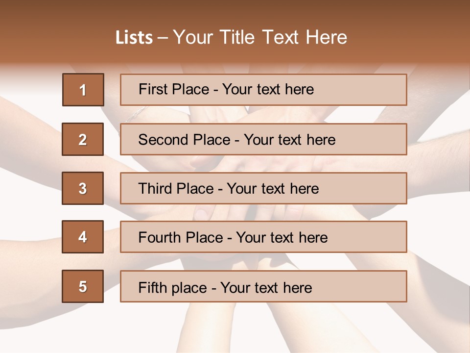 Hands Of My Friends PowerPoint Template