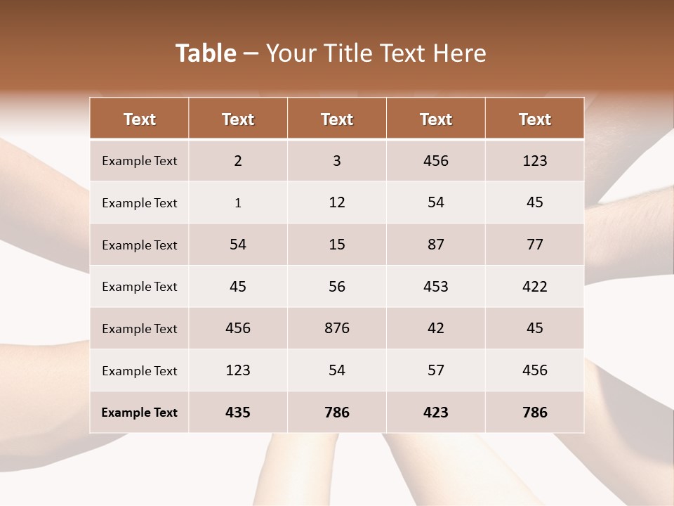 Hands Of My Friends PowerPoint Template
