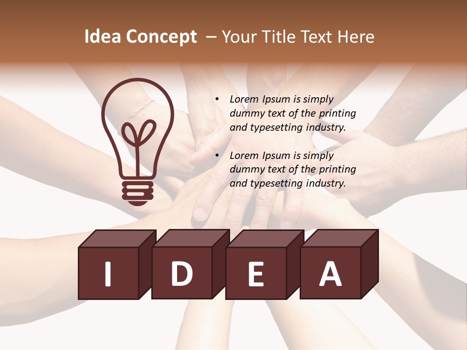 Hands Of My Friends PowerPoint Template