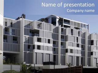 Modern Urban Apartment Building In Sydney, Australia PowerPoint Template