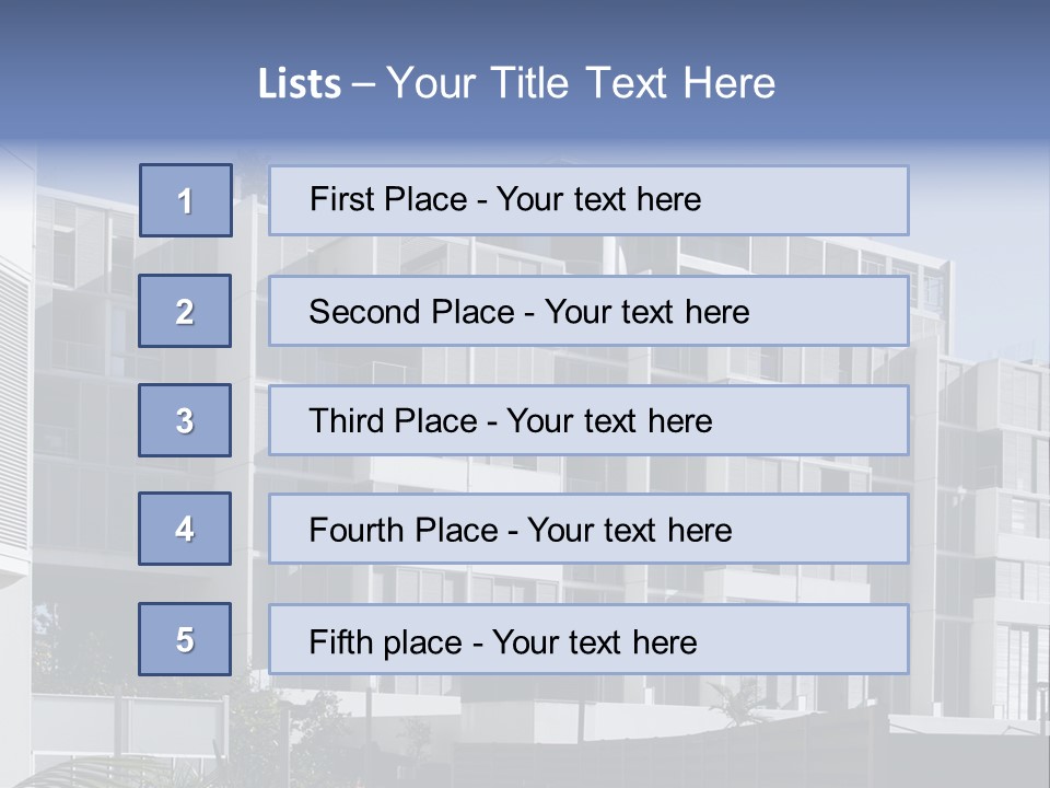 Modern Urban Apartment Building In Sydney, Australia PowerPoint Template