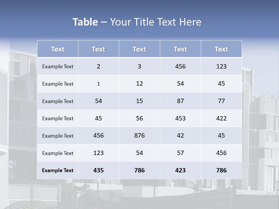 Modern Urban Apartment Building In Sydney, Australia PowerPoint Template