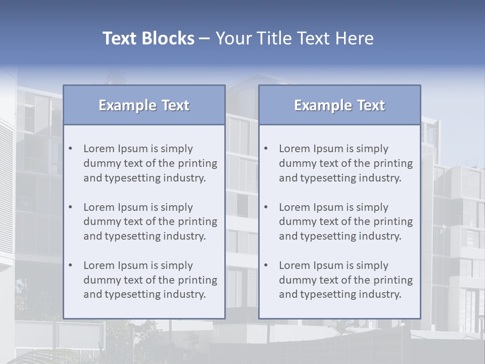 Modern Urban Apartment Building In Sydney, Australia PowerPoint Template