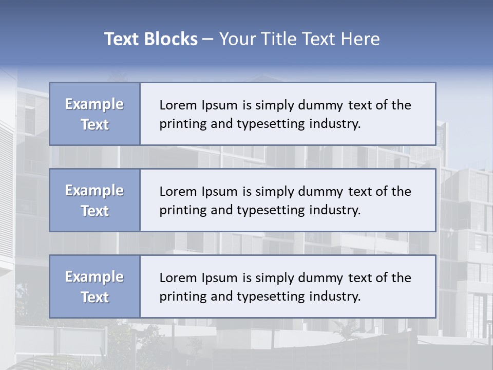 Modern Urban Apartment Building In Sydney, Australia PowerPoint Template