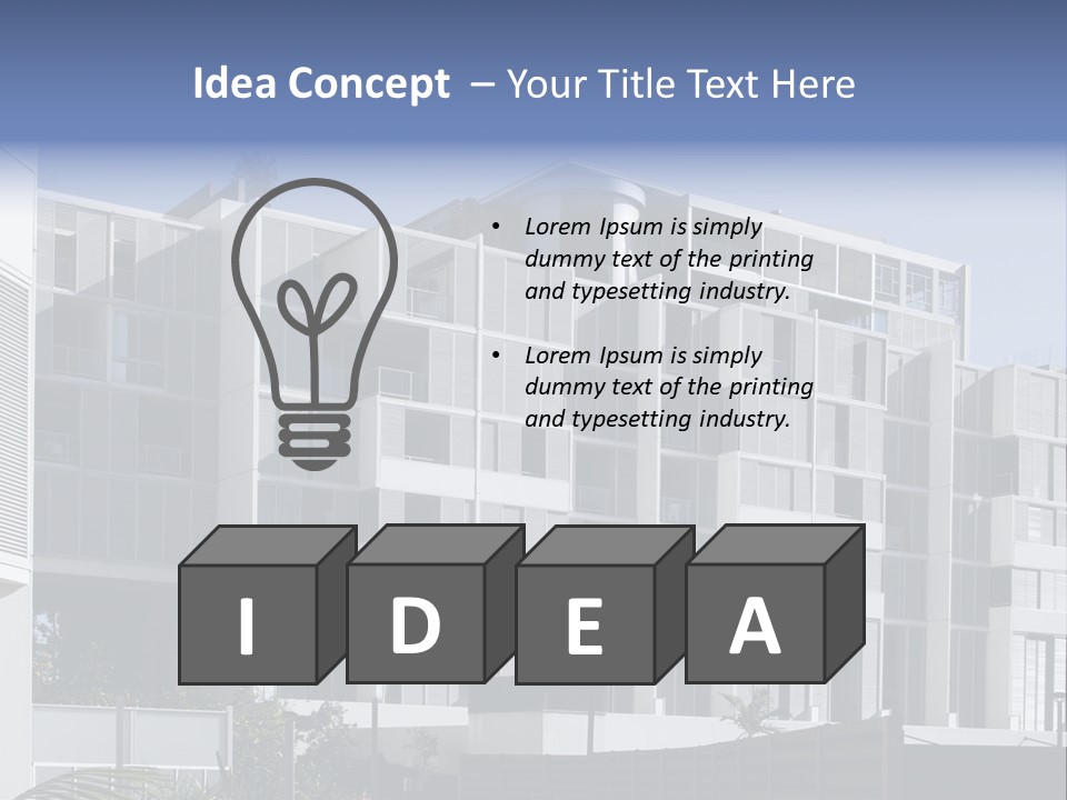 Modern Urban Apartment Building In Sydney, Australia PowerPoint Template