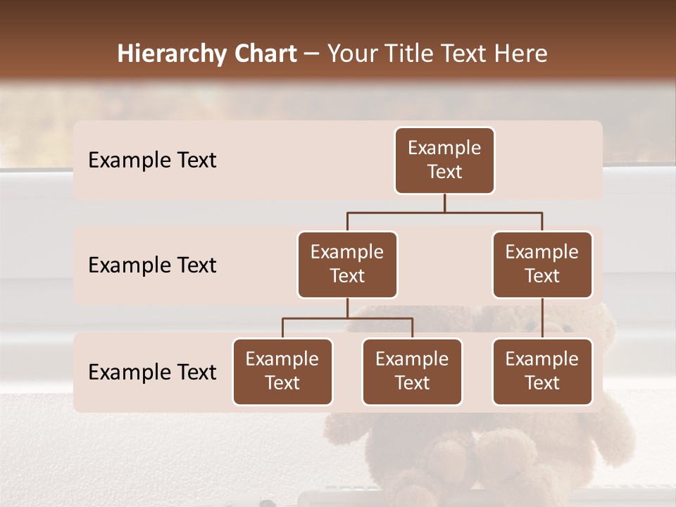 Two Teddy Bears On Top Of A Radiator In Front Of A Window. PowerPoint Template