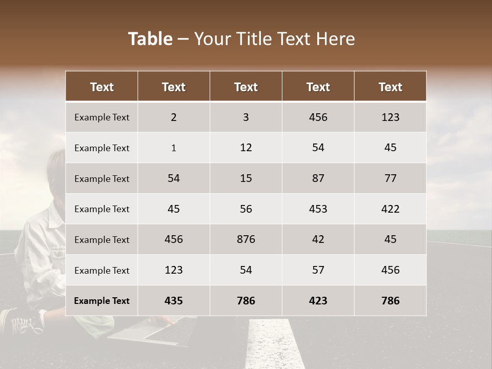 A Child On The Street With A Laptop PowerPoint Template