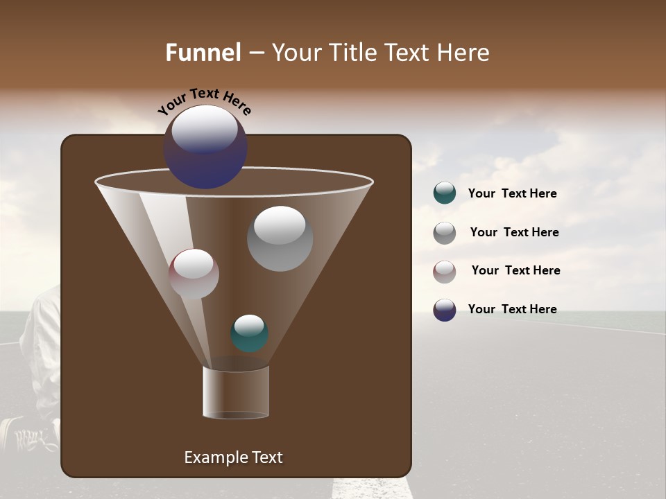 A Child On The Street With A Laptop PowerPoint Template