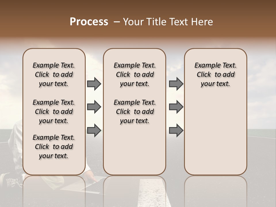 A Child On The Street With A Laptop PowerPoint Template