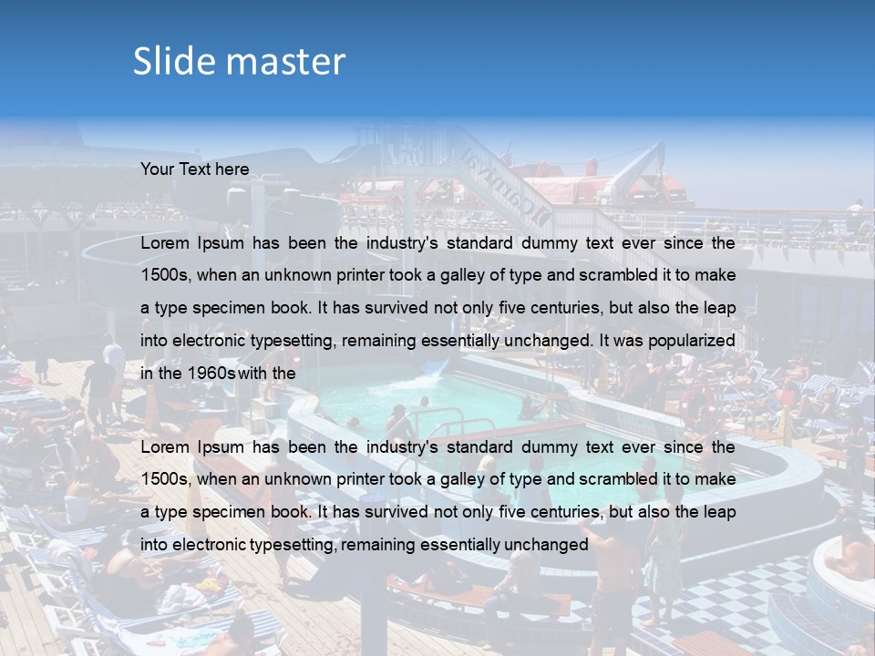 Fun On The Carnival Cruise Ship, Paradise PowerPoint Template