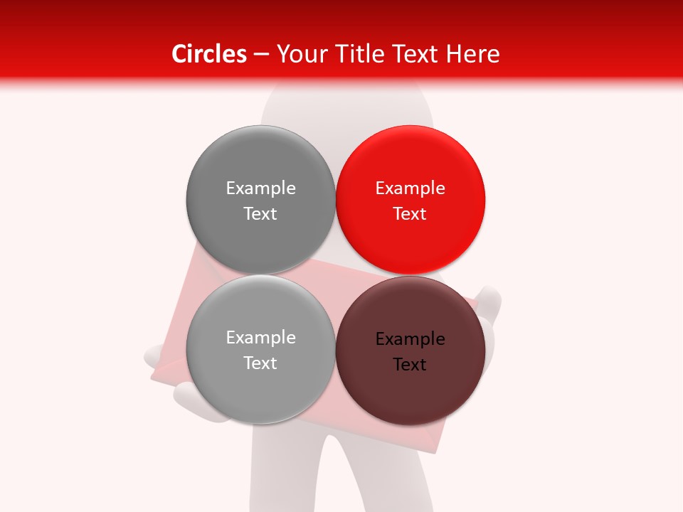 3D Postman With Big Red Envelope PowerPoint Template