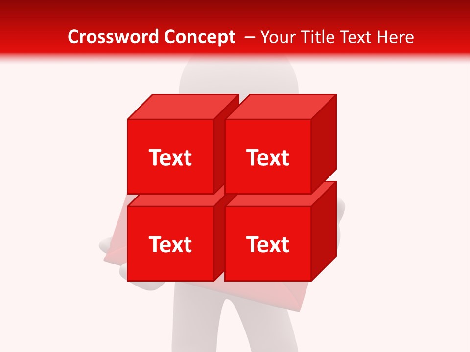 3D Postman With Big Red Envelope PowerPoint Template