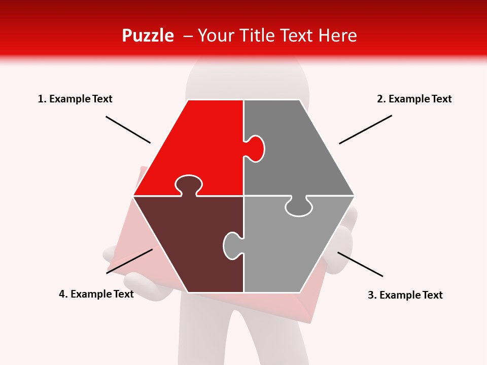 3D Postman With Big Red Envelope PowerPoint Template