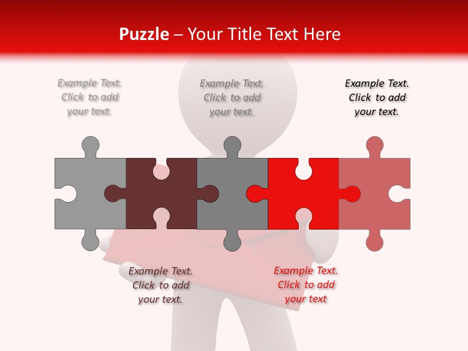 3D Postman With Big Red Envelope PowerPoint Template