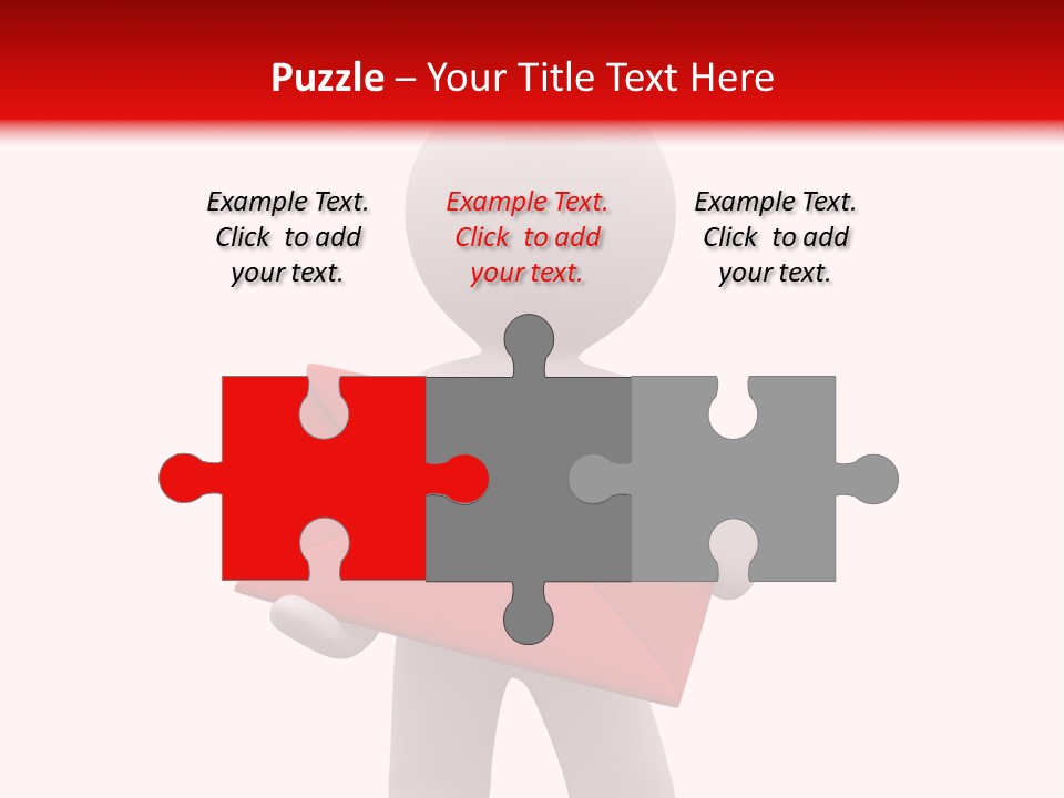 3D Postman With Big Red Envelope PowerPoint Template