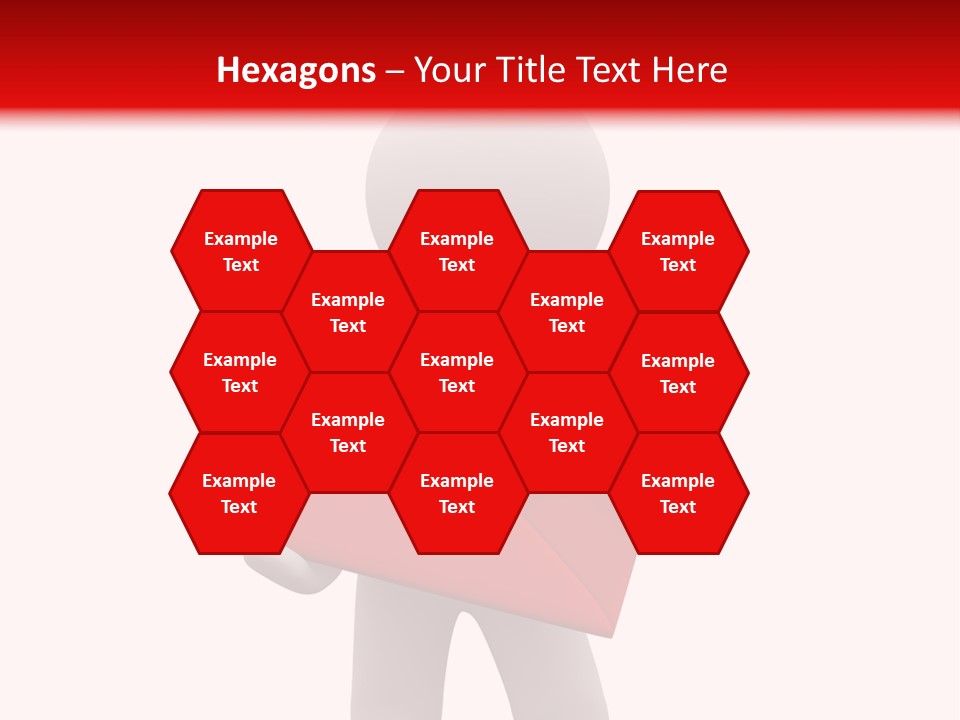 3D Postman With Big Red Envelope PowerPoint Template