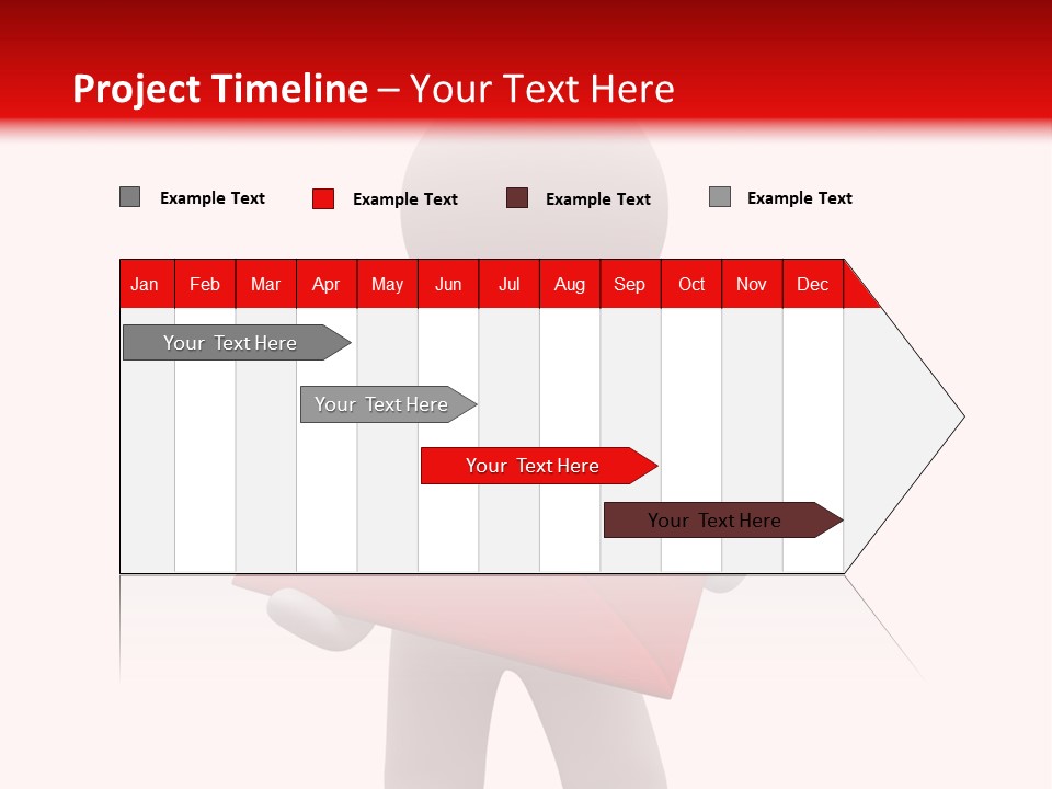 3D Postman With Big Red Envelope PowerPoint Template