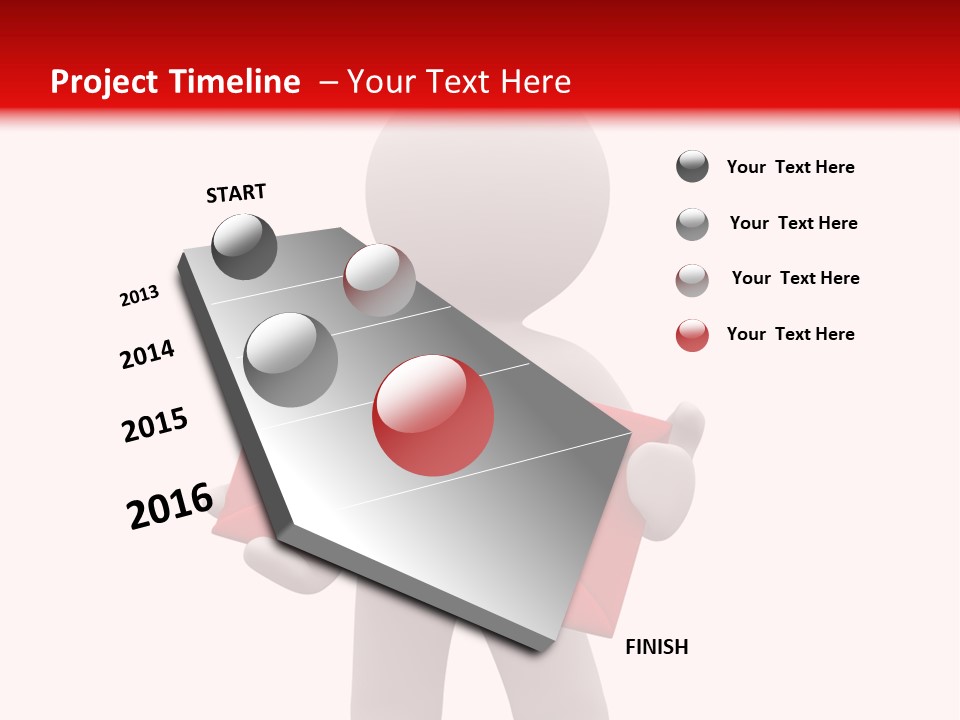 3D Postman With Big Red Envelope PowerPoint Template