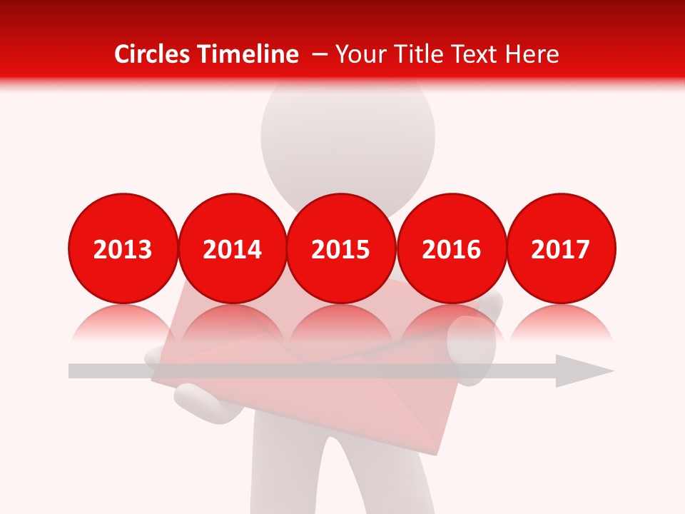 3D Postman With Big Red Envelope PowerPoint Template