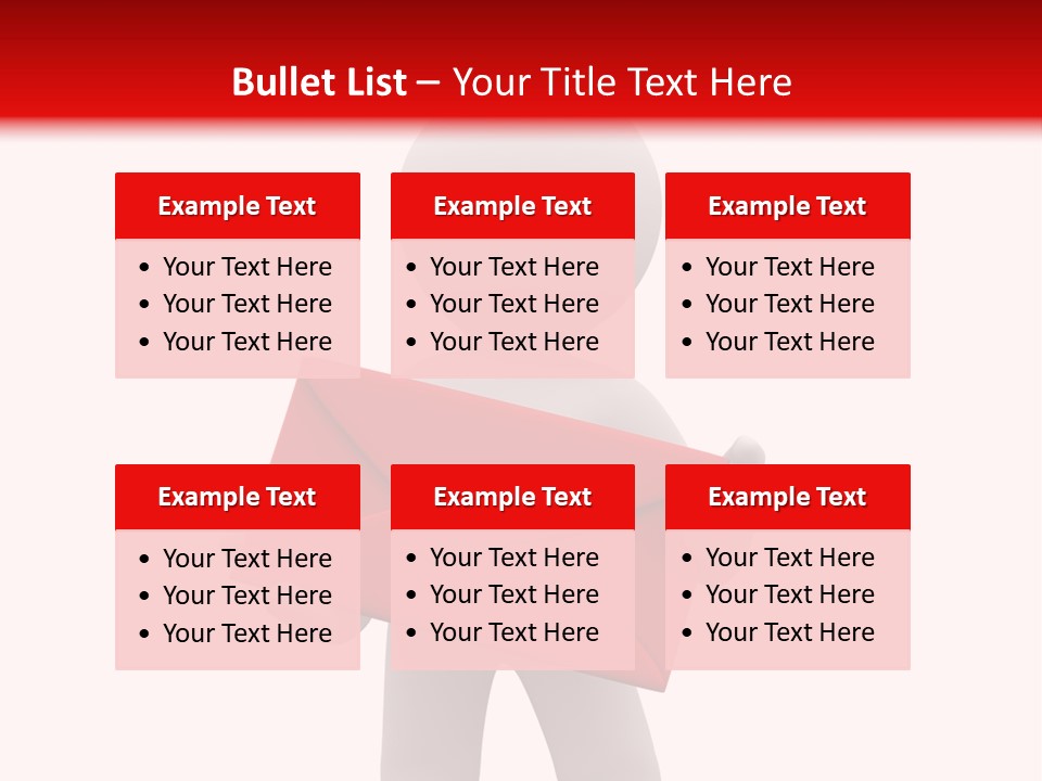 3D Postman With Big Red Envelope PowerPoint Template