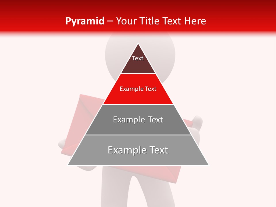 3D Postman With Big Red Envelope PowerPoint Template