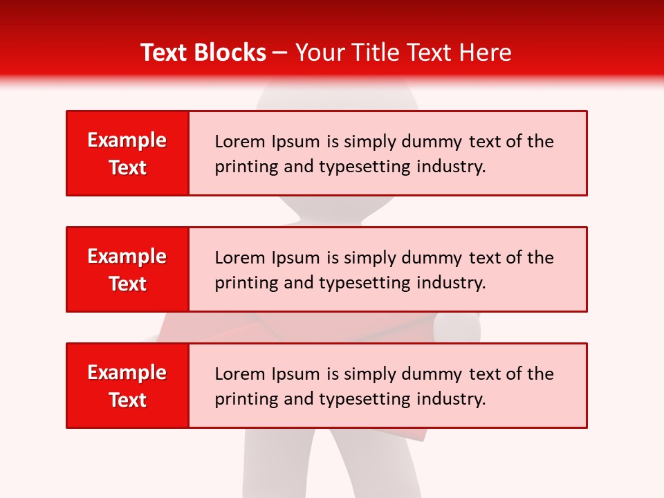 3D Postman With Big Red Envelope PowerPoint Template