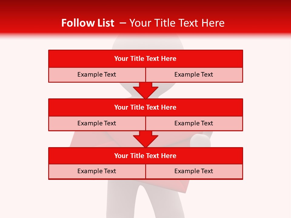 3D Postman With Big Red Envelope PowerPoint Template