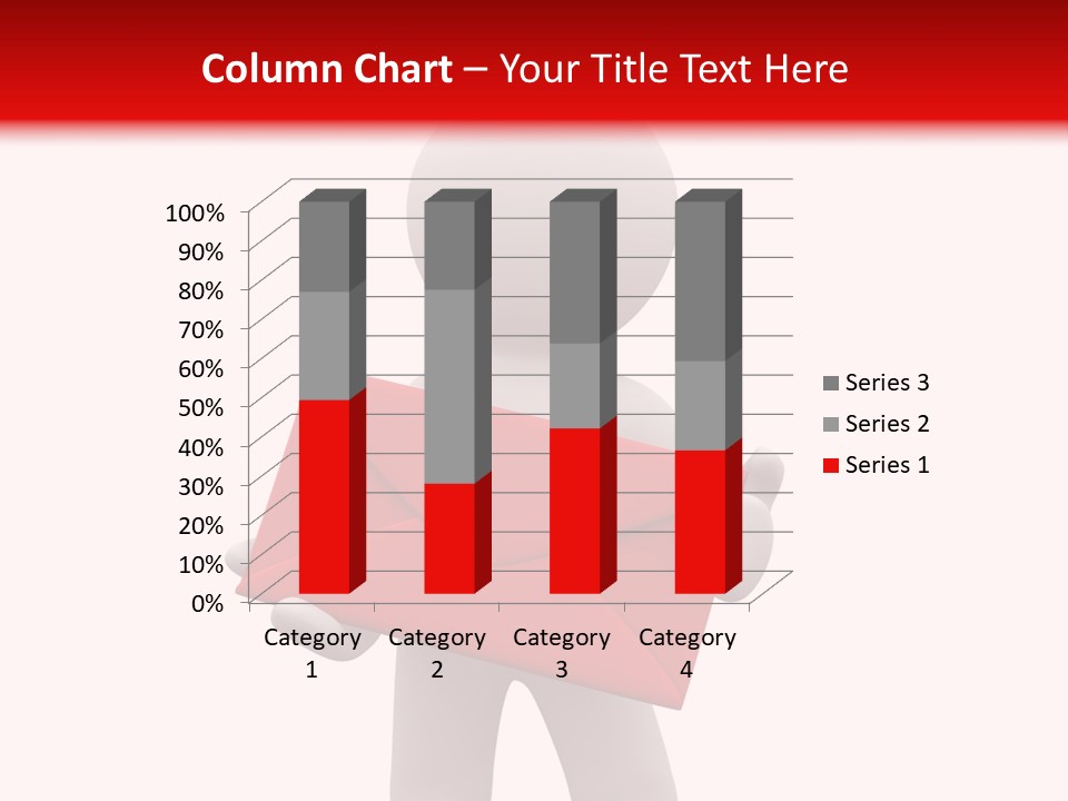 3D Postman With Big Red Envelope PowerPoint Template